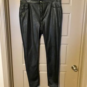 H&M “Divided” Black Faux Leather Pants